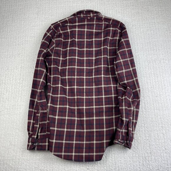 Fjallraven Men's Casual Button Down Shirt - Red and Blue Plaid - Picture 12 of 16